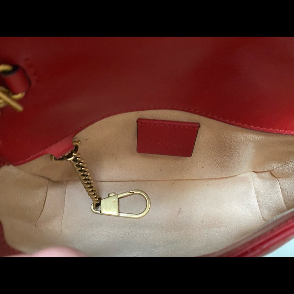 ❌SOLD❌ GG Marmont matelassé leather super mini bag - Picture 4 of 8